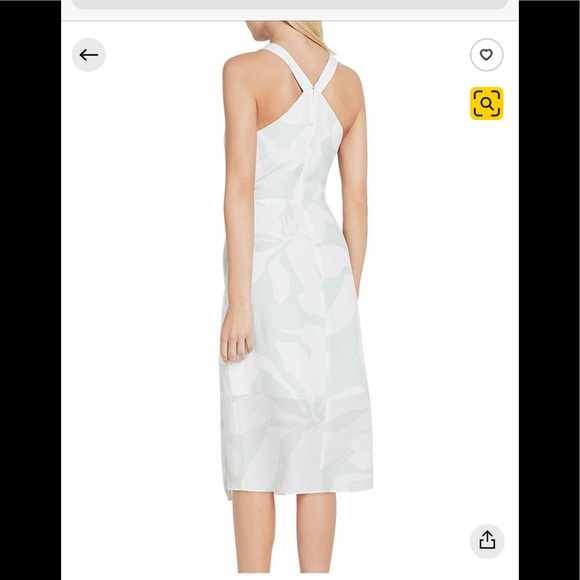 BCBGeneration Aqua White Sleeveless Halter Dress - Picture 2 of 7